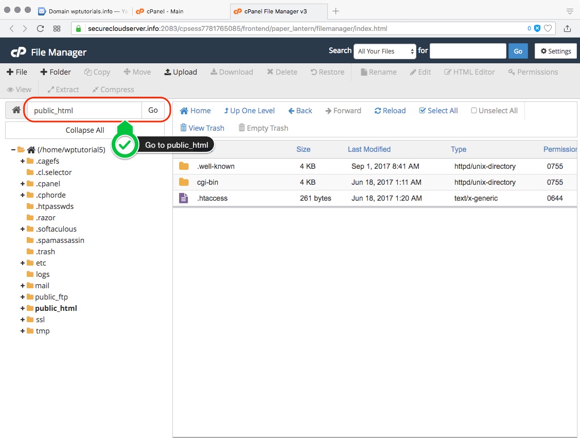 Go To public_html at File Manager Go To public_html at File Manager