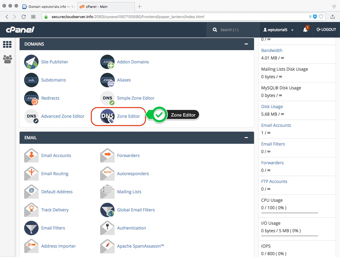 Authanticate Domain Name (cPanel Settings) Authanticate Domain Name (cPanel Settings)
