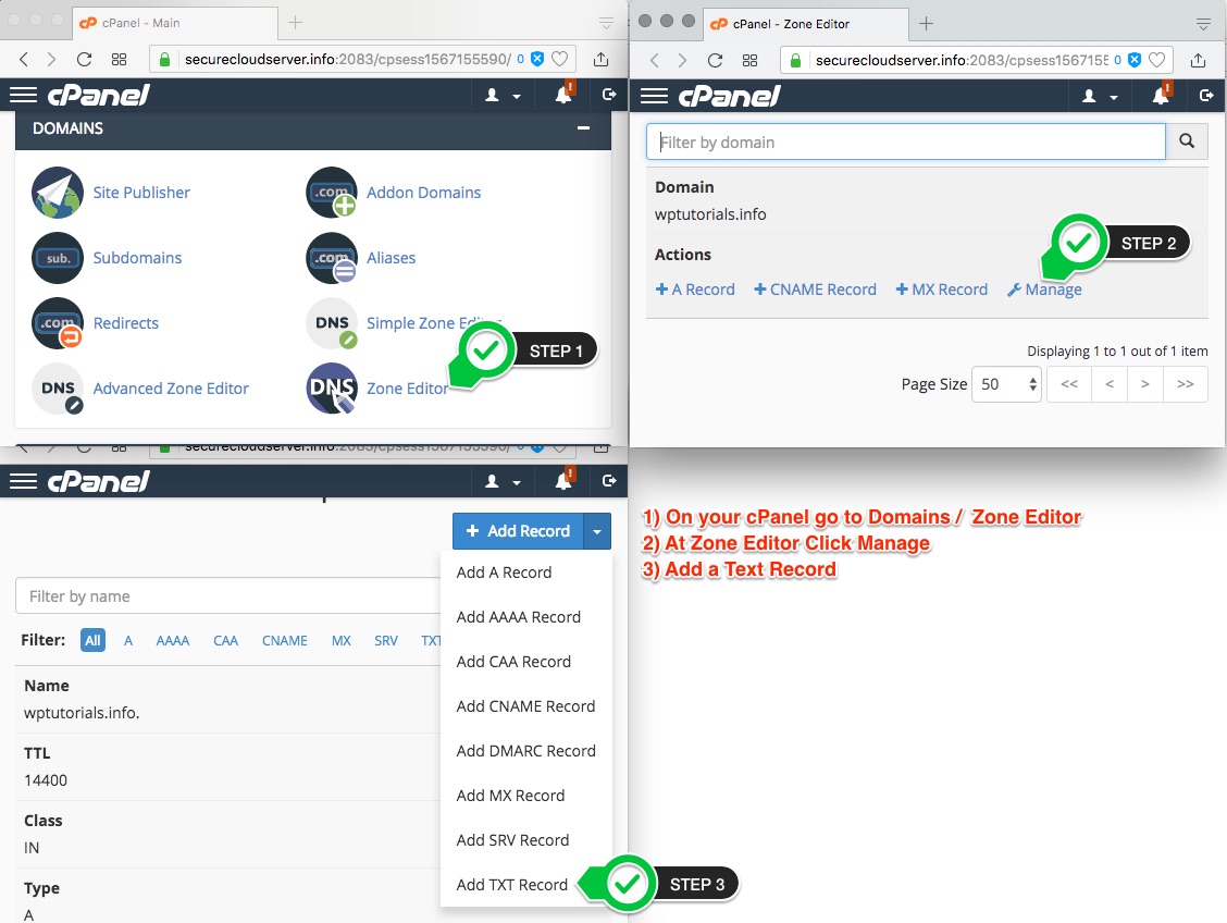 Authanticate Domain Name (cPanel Settings) Authanticate Domain Name (cPanel Settings)